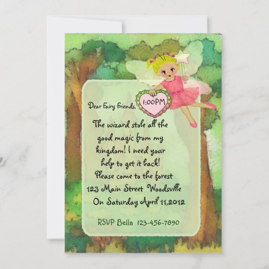 Eigene Einladung für Party (Rückseite)