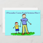 Eigene Einladung von Vater und Sohn (Vorne/Hinten)