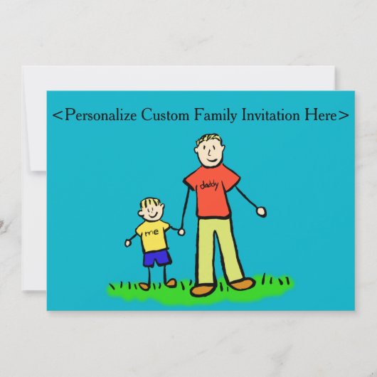 Eigene Einladung von Vater und Sohn (Vorderseite)