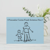 Eigene Einladung von Vater und Sohn (Stehend Vorderseite)