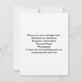 Eigene Einladungen zum Hochzeitsaufenthalt mit zwe (Rückseite)