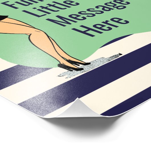 Eigene Einstellung: Ein Retro Chic Pinup Fotodruck (Ecke)