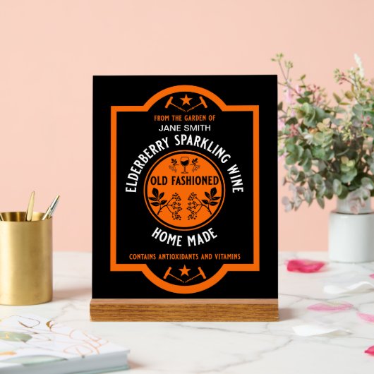 Eigene Elderberry Sparkling Acrylschild (Hochzeit)