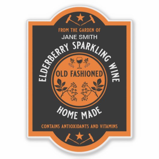 Eigene Elderberry Sparkling Aufkleber (Vorderseite)