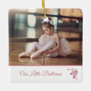 Eigene Elegante Kleine Ballerina Rosa Weiß Keramikornament