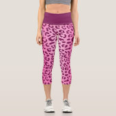 Eigene Erstmalige Rosa Leopard-Printwerbung Capri Leggings (Vorderseite)