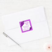 Eigene Etiketten für hausgemachte Traubenkonfitüre Quadratischer Aufkleber (Umschlag)