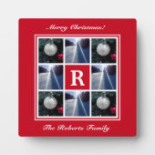 Eigene Familienfotos Weihnachtscollage Foto Fotoplatte (Vorderseite)