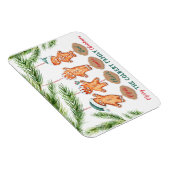 Eigene Familiennamen Weihnachts-Lebkuchenkunst Magnet (Rechte Seite)