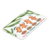 Eigene Familiennamen Weihnachts-Lebkuchenkunst Magnet (Linke Seite)