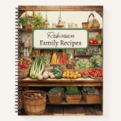 Eigene Familienrezepte Gemüseanbau Frisch Notizblock (Vorderseite)