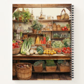 Eigene Familienrezepte Gemüseanbau Frisch Notizblock (Rückseite)