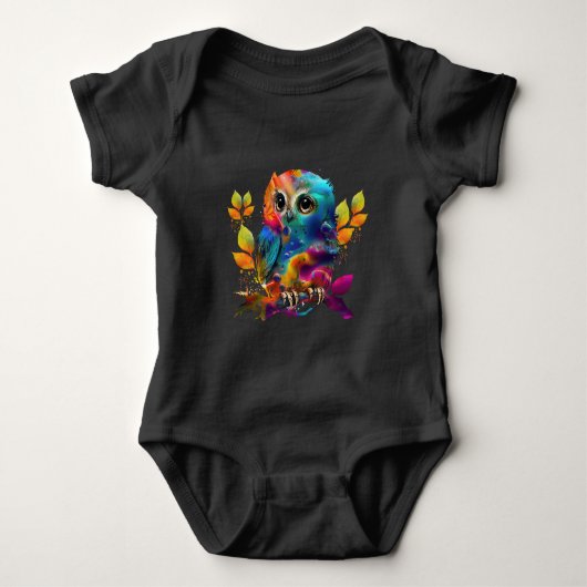 EIGENE FARBE ABSTRAKT BABY STRAMPLER (Vorderseite)