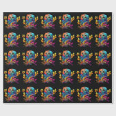 EIGENE FARBE ABSTRAKT GESCHENKPAPIER (Flach)