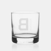 Eigene Farbe des Monogrammnamens Whiskyglas (Rückseite)