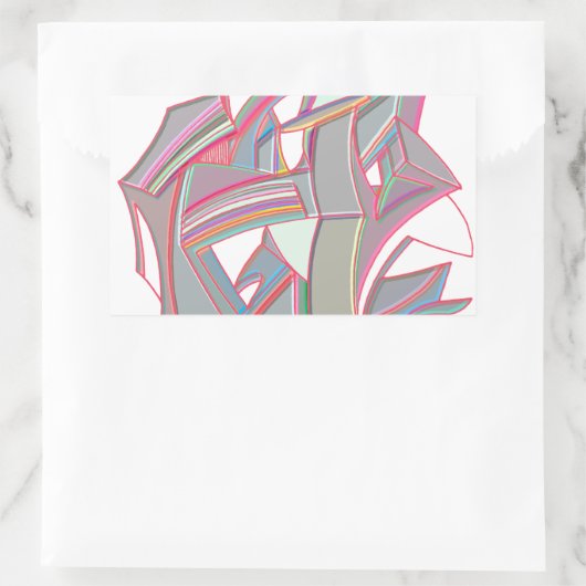 Eigene Farbe Rechteckiger Aufkleber (Tasche)