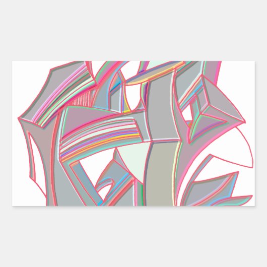 Eigene Farbe Rechteckiger Aufkleber (Vorderseite)