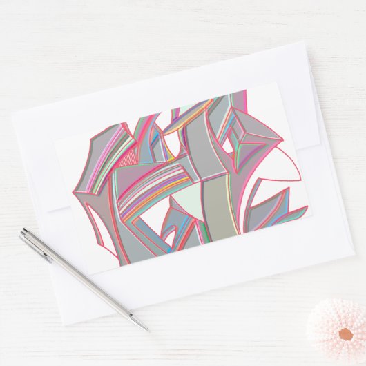 Eigene Farbe Rechteckiger Aufkleber (Umschlag)