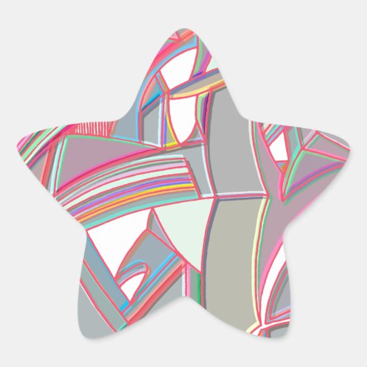 Eigene Farbe Stern-Aufkleber (Vorderseite)