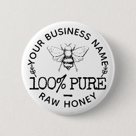 Eigene Farmhouse Apiary Logo Niedliche Hummelhonig Button
