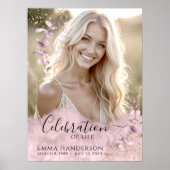 Eigene Feier des Lebens - Foto Beerdigung-Zeichen Poster (Vorne)