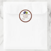 Eigene Feigenkonfitüre oder Vorbehält Etikett indi Runder Aufkleber (Tasche)