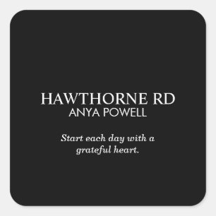 Eigene Firmenlogo Text Einfache Typografie Quadratischer Aufkleber