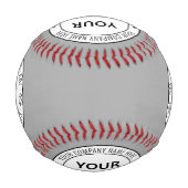Eigene Firmenlogo Text für Ihr Business-Baseball Baseball (Rückseite)