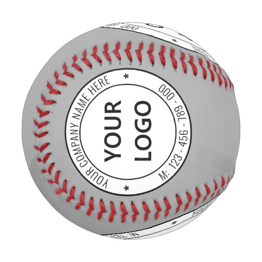 Eigene Firmenlogo Text für Ihr Business-Baseball Baseball (Vorderseite Links)