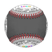 Eigene Firmenlogo Text Info Baseball-Geschenk Baseball (Rückseite)