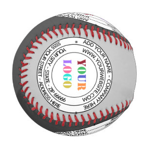 Eigene Firmenlogo Text Info Baseball-Geschenk Baseball