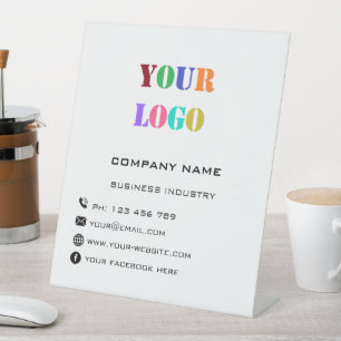 Eigene Firmenlogo Text-Leiste Unterschrift Farbe s Sockelschild
