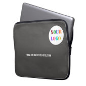 Eigene Firmenlogo Text Notebook-Bildschirm - Farbe Laptopschutzhülle (Vorderseite Links)