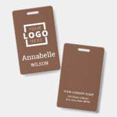 Eigene Firmenlogos Basiseigenschaft für Mitarbeite Ausweis (Vorder- & Rückseite)