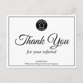 Eigene Firmenlogos für Real Anwesen - Vielen Dank Postkarte (Vorderseite)