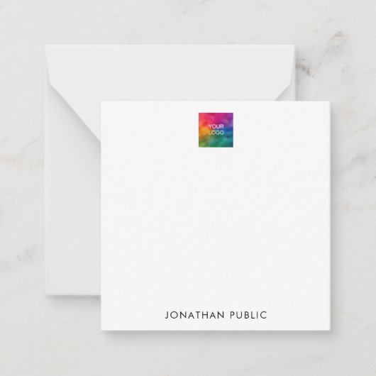 Eigene Firmenlogos hier Ihr Name Modern Mitteilungskarte (Vorderseite)