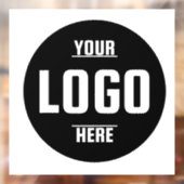 Eigene Firmenlogos - Schwarz Fensteraufkleber (Blatt 2)