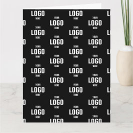 Eigene Firmenlogos - Schwarz gefaltetes Greeti Karte