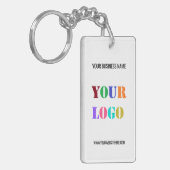 Eigene Firmenlogos Text für Ihr Unternehmen Schlüs Schlüsselanhänger (Vorderseite links)