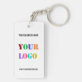 Eigene Firmenlogos Text für Ihr Unternehmen Schlüs Schlüsselanhänger (Rückseite)