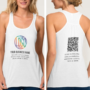 Eigene Firmenlogos und QR-Code auf der Vorderseite Tank Top