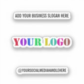 Eigene Firmenlogos Werbeaktion Social Media Name Aufkleber (Vorderseite)