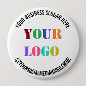 Eigene Firmenlogos Werbeaktion Social Media Name Button (Vorderseite)