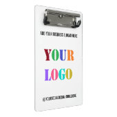 Eigene Firmenlogos Werbeaktion Social Media Name Mini Klemmbrett (Schrägansicht)