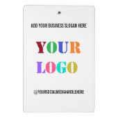 Eigene Firmenlogos Werbeaktion Social Media Name Mini Klemmbrett (Rückseite)