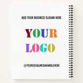 Eigene Firmenlogos Werbeaktion Social Media Name Notizblock (Rückseite)