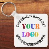 Eigene Firmenlogos Werbeaktion Social Media Name Schlüsselanhänger (Vorderseite)