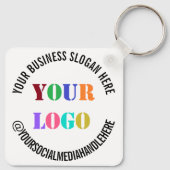 Eigene Firmenlogos Werbeaktion Social Media Name Schlüsselanhänger (Rückseite)