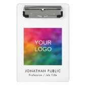 Eigene FirmenlogosFirmenhinweis Mini Klemmbrett (Vorderseite)