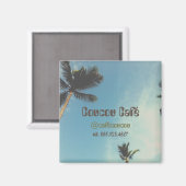 Eigene Firmenwerbung für Retropalmen Magnet (Vorderseite/Rückseite)